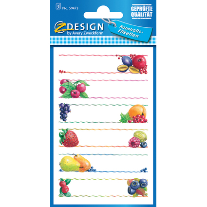 ZDesign HOME Étiquette de cuisine "cadre & fruits"