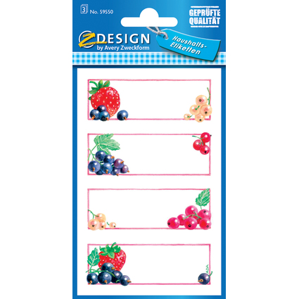 ZDesign HOME tiquette de cuisine "fraise & cassis"