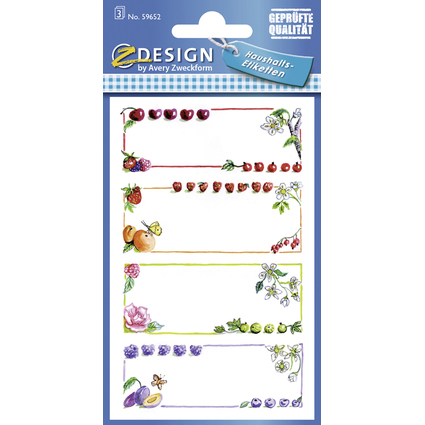 ZDesign HOME tiquette de cuisine "cadre fruits", enlevable