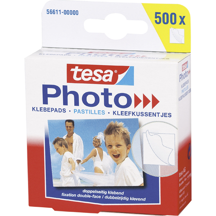 tesa Photo Pastilles adhsives pour photos, blanc, fixation