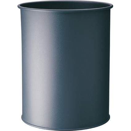 DURABLE Corbeille  papier, rond, 15 litres, anthracite