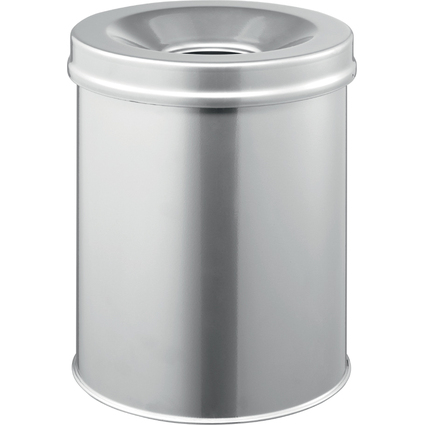 DURABLE Corbeille  papier SAFE, rond, 15 litres, argent