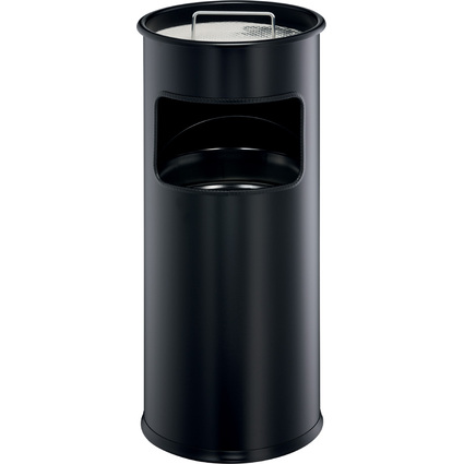 DURABLE Corbeille  papier METAL, avec cendrier, ronde