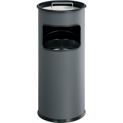 DURABLE Corbeille  papier METAL, avec cendrier, ronde