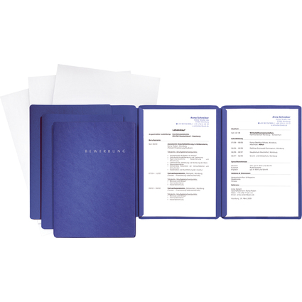PAGNA kit de candidature "Special", A4, bleu, 3 pices