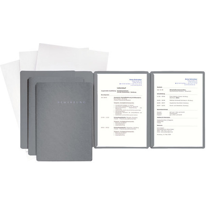 PAGNA Bewerbungs-Set "Special", DIN A4, grau, 3-teilig