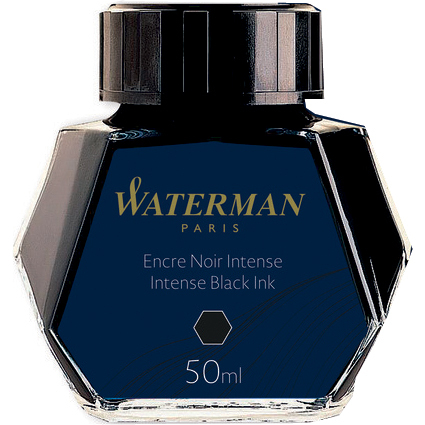 WATERMAN Flacon d'encre, contenu: 50 ml en verre, noir