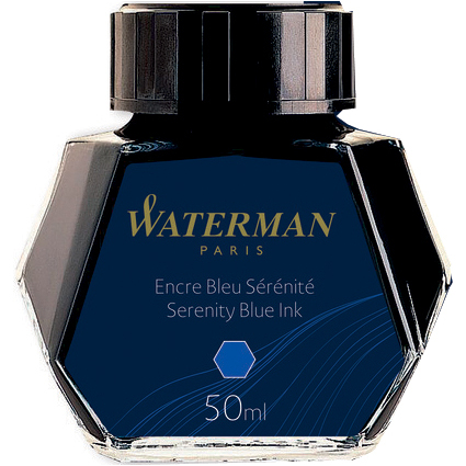 WATERMAN Flacon d'encre, contenu: 50 ml, bleu srnit