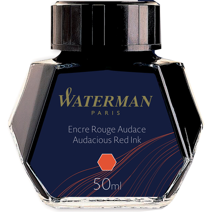 WATERMAN Flacon d'encre, contenu: 50 ml en verre, rouge