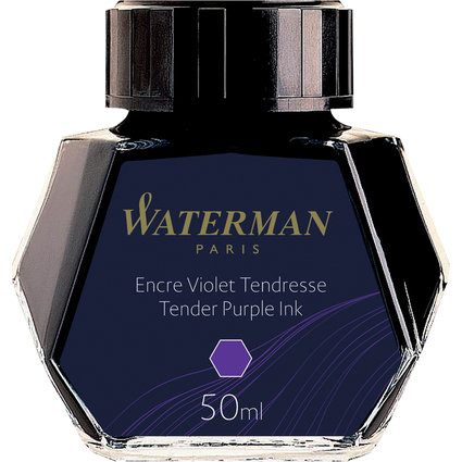 WATERMAN Flacon d'encre, contenu: 50 ml, en verre, violet