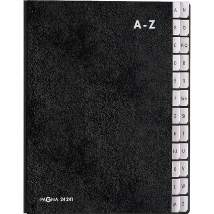 PAGNA Pultordner, DIN A4, 24 Fcher, A - Z, schwarz