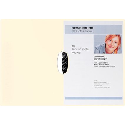 PAGNA Bewerbungsmappe "Swing", DIN A4, aus Karton, beige