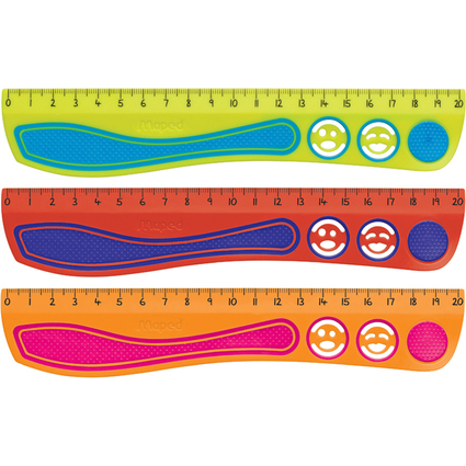 Maped Rgle plate Kidy Grip, 200 mm, en plastique
