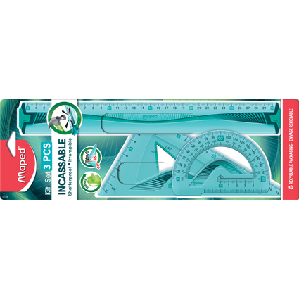 Maped Kit de gomtrie Flex, incassable, 3 pices