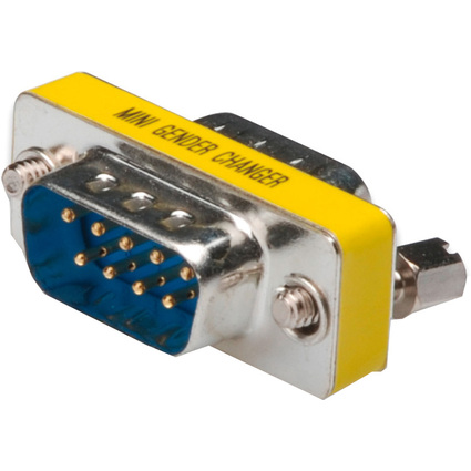 DIGITUS Mini changeur de genre, 9 broches Sub-D, mles
