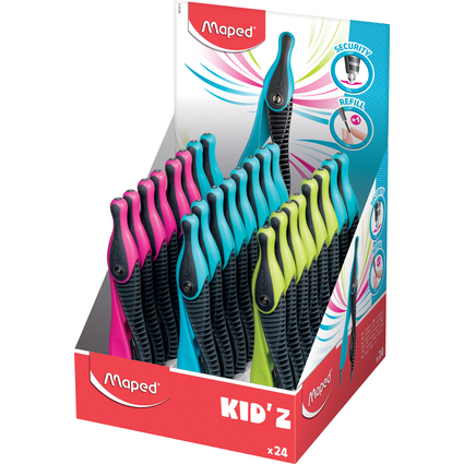 Maped Compas Kid'z sans bague d'adaptation, prsentoir de 24