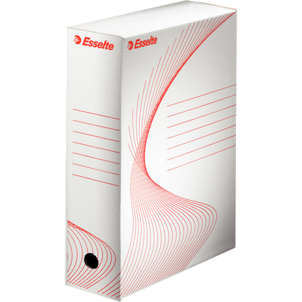 Esselte Bote d'archives, A4, (L)100 mm, en carton, blanc