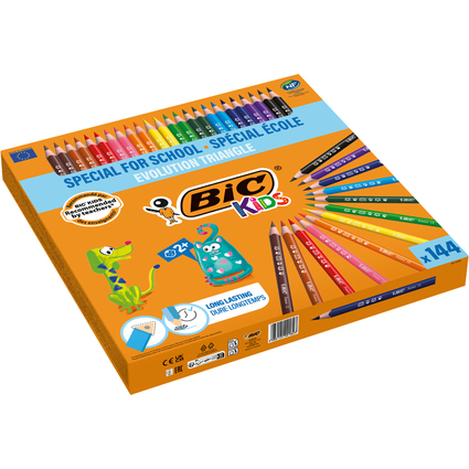 BIC KIDS Crayon de couleur triangulaire Evolution Triangle,