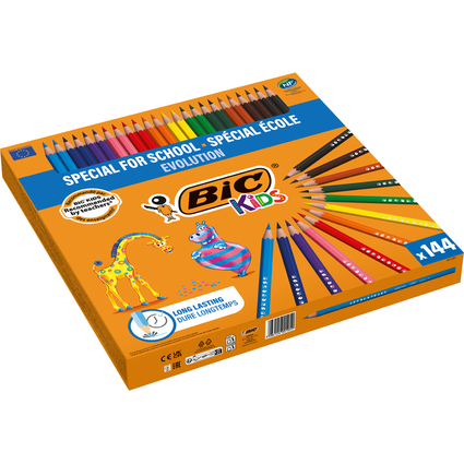 BIC KIDS Crayons de couleur Evolution ECOlutions, paquet de