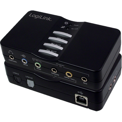 LogiLink Sound Box USB 7.1, 8 canaux, noir