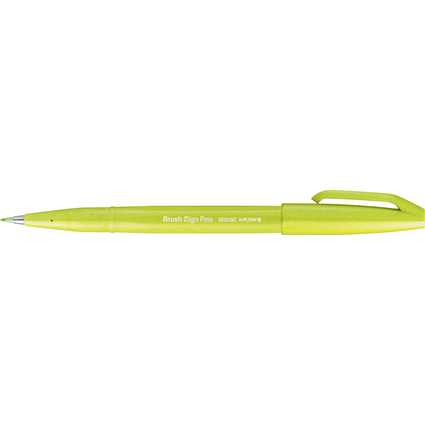 PentelArts Stylo feutre Brush Sign Pen SES15, vert citron