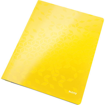 LEITZ Chemise  lamelle WOW, A4, en carton, jaune