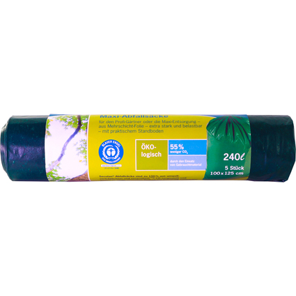 Secolan Sac poubelle Maxi, 240 litres, vert