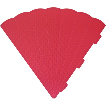 HEYDA Cornets surprise dcoups, 6 cots, 69 cm, rouge
