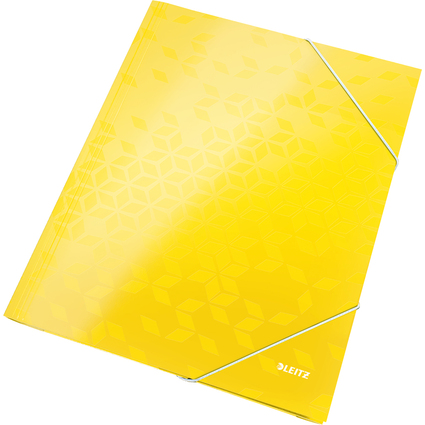 LEITZ Chemise  lastique WOW, A4, carton, jaune