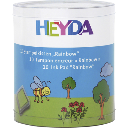 HEYDA Set de tampons encreurs "Rainbow", bote transparente