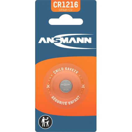 ANSMANN Pile bouton au lithium CR1216, 3 Volt, blister d'1