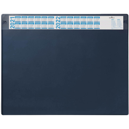 DURABLE Sous-main avec calendrier annuel, bleu fonc