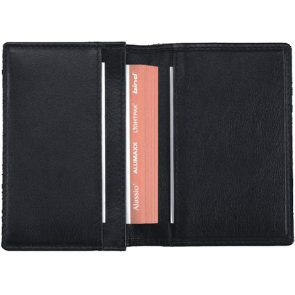 Alassio Etui pour cartes de visite, cuir, noir