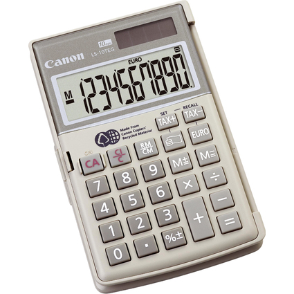 Canon calculatrice LS-10 TEG, alimentation solaire ou par