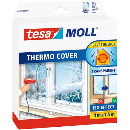 tesa MOLL Thermo Cover Film d'isolation, 4,0 m x 1,5 m