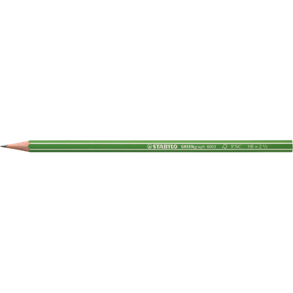 STABILO Crayon graphite GREENgraph, hexagonal, duret: HB