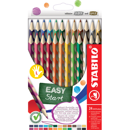 STABILO Crayon de couleur EASYcolors L, tui de 24