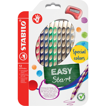 STABILO Crayon de couleur EASYcolors, pour droitier, tui