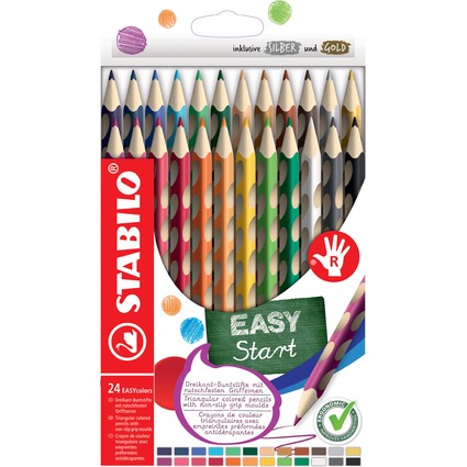 STABILO Crayon de couleur EASYcolors R, tui de 24