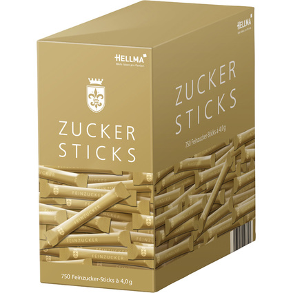 HELLMA Sticks de sucre, dans un carton