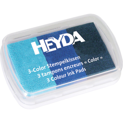 HEYDA Tampons encreurs "3-Color" assortiment de bleu