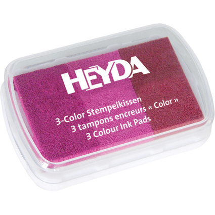 HEYDA Tampons encreurs "3-Color", rose vif/ rose / magenta