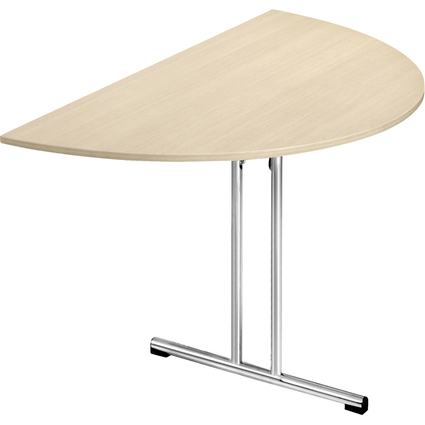 SODEMATUB Table pliante Chromeline1, demi-rond, rable