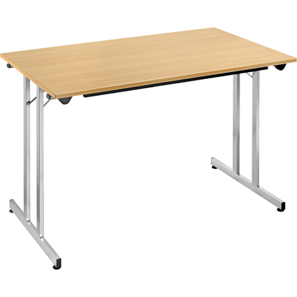 SODEMATUB Table pliante TPMU126HA, 1.200 x 600 mm, htre/alu
