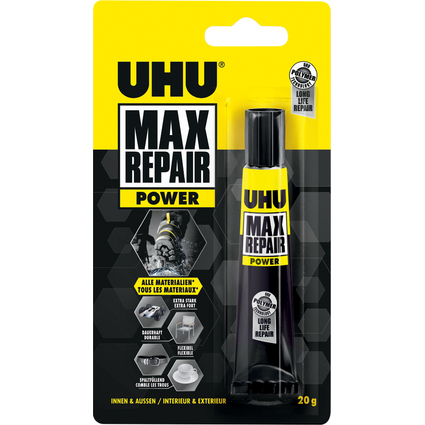 UHU Colle universelle MAX REPAIR POWER, 20 g, tube