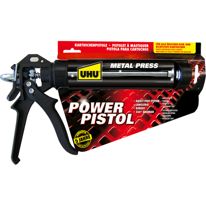 UHU pistolet  mastic POWER PISTOL, noir