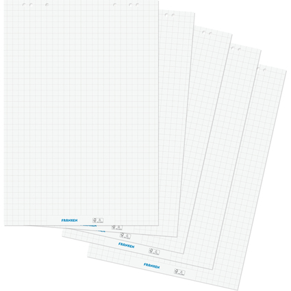 FRANKEN Papier pour chevalet, 20 feuilles, quadrill