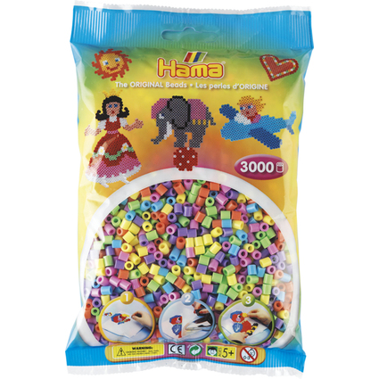 Hama Perles  repasser midi "Pastellmix", dans un sachet