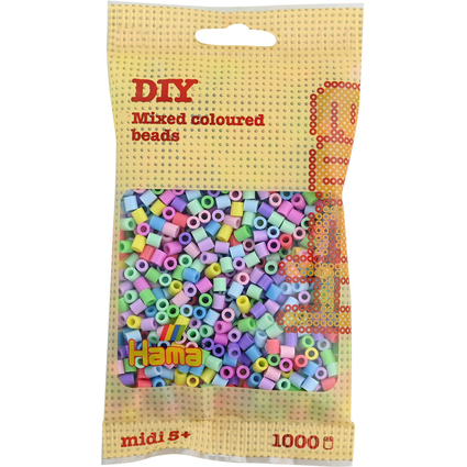 HAMA Perles  repasser midi "Mix Pastel", en sachet