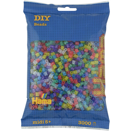 Hama Perles  repasser midi "mix paillettes", dans un sachet